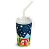 imageMunchkin Sippy Cup for Toddlers Miracle 360 Glow in the Dark Cup with Straw Cup and Open Sipper Lid Grow with Me Kit 9 Ounce Astronaut