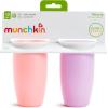 imageMunchkin Sippy Cups for Toddlers 13 Spill Proof Miracle 360 Cup 10 Ounce 2 Pack GreenBluePinkPurple