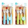 imageMunchkin Splash Toddler Dining Set  Includes Divided Plates Bowls and Utensils 10pc Set BlueGreen