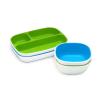 imageMunchkin Splash Toddler Dining Set  Includes Divided Plates Bowls and Utensils 10pc Set BlueGreen