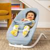 imageMunchkin Spring Baby Bouncer and Rocker Seat 2in1 Design Portable and Lightweight with 3 Recline Positions GreyBlue Cover