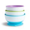 imageMunchkin Stay Put Suction Bowl 3 Pack with White Hot Infant Spoons 4 Pack