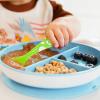 imageMunchkin Stay Put Suction Plates for Baby and Toddler 3 Divided Sections  PinkPurpleBlueGreen