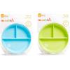 imageMunchkin Stay Put Suction Plates for Baby and Toddler 3 Divided Sections  PinkPurpleBlueGreen