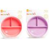 imageMunchkin Stay Put Suction Plates for Baby and Toddler 3 Divided Sections  PinkPurplePinkPurple