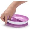 imageMunchkin Stay Put Suction Plates for Baby and Toddler 3 Divided Sections  PinkPurplePinkPurple