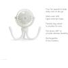 imageMunchkin Stroller Fan  Portable Fan for Travel Baby Gear Accessory with 4 Speeds Flexible Clipon Leg Attachment Rechargeable Battery Black with Multicolored LED LightsWhite