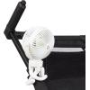 imageMunchkin Stroller Fan  Portable Fan for Travel Baby Gear Accessory with 4 Speeds Flexible Clipon Leg Attachment Rechargeable Battery Black with Multicolored LED LightsWhite