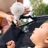 imageMunchkin Stroller Fan  Portable Fan for Travel Baby Gear Accessory with 4 Speeds Flexible Clipon Leg Attachment Rechargeable Battery Black with Multicolored LED LightsWhite