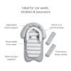 imageMunchkin XtraGuard Head Support ampamp Strap Cover for Baby Car Seats with SilverIon Technology DotsLight Grey
