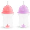 imageMunchkin Any Angle Weighted Toddler Straw Cups with Click Lock Lid 10 Ounce 2 Pack PinkPurplePinkPurple