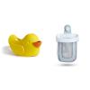 imageMunchkin Beak Bath Spout Cover Safety Guard with Builtin Bubble Bath Dispenser Yellow ampamp Super Scoop Hanging Bath Toy Storage with Quick Drying Mesh Grey