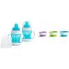 imageMunchkin Gentle Transition Sippy Trainer Cup 4 Ounce 2 Pack Blue ampamp Gentle Transition Sippy Cup with Trainer Handles 10 Ounce BlueCup  3pk Suction Bowls