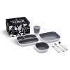imageMunchkin Grown Ups Table 7pc Toddler Feeding Supplies Gift Set Includes Plates Bowl Open Cup and Stainless Steel Utensils Grey