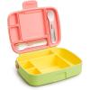 imageMunchkin Lunch Bento Box for Kids and Toddlers Includes Stainless Steel Utensils BPAFree 18 Months and Up BlueGreenYellowYellow