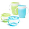 imageMunchkin Miracle 360 Trainer Cup and Snack Catcher 4 Piece Set BlueGreen