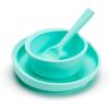 imageMunchkin Silicone Baby Feeding Set Toddler Suction Bowl Plate and Spoon Baby Led Weaning and Infant Self Feeding Cest Silicone Mealtime Set 4 Months and Up BPA Free MintMint