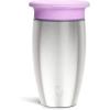 imageMunchkin Stainless Steel Sippy Cups for Toddlers 13 Spill Proof Miracle 360 Cup Insulated 10 Ounce GreenPurple