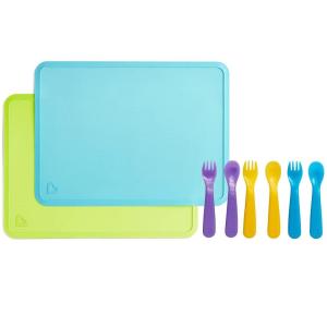 imageMunchkin 2pk Silicone Placemats and 6pk Color Changing Forks and Spoons
