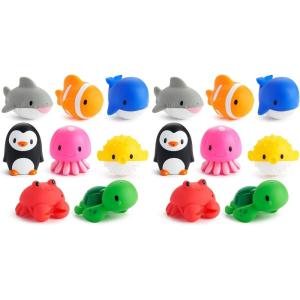 imageMunchkin Baby Bath Toy Squirts for Babies and Toddlers 9 Months and Up Farm and Ocean Animal Squirters 16 PackOcean