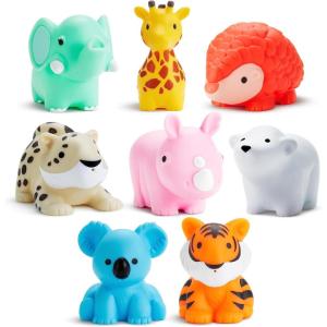 imageMunchkin Baby Bath Toy Squirts for Babies and Toddlers 9 Months and Up Wild Animal Squirters 8 Pack8 Piece Set
