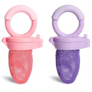 imageMunchkin Baby Feeder for Fresh Food and Fruit 2 Pack BlueMintCoralPurple