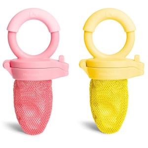 imageMunchkin Baby Feeder for Fresh Food and Fruit 2 Pack BlueMintCoralYellow