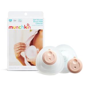 imageMunchkin Breast Milk Collector Cups with Storage Plug Food Grade Silicone BPA Free 15 Ounces Each  Discreet ampamp Comfortable Leak Free Breastfeeding Essential for Postpartum Moms 2 Pack