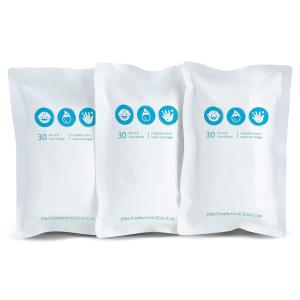 imageMunchkin Brica CleanToGo Wipes Unscented Hand ampamp Face Baby Wipes 99 Water Wipes with Chamomile ampamp Aloe 3 rolls of 30 wipes total 90 Wipes90 Count Pack of 1