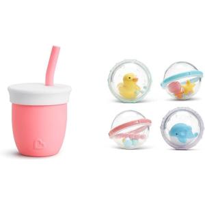 imageMunchkin Cest Silicone Open Training Cup with Straw for Babies and Toddlers 6 Months 4 Ounce MintCoral
