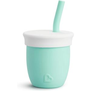 imageMunchkin Cest Silicone Open Training Cup with Straw for Babies and Toddlers 6 Months 4 Ounce MintMint