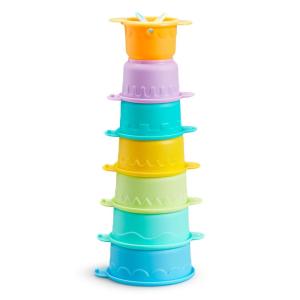 imageMunchkin ConnectACup Bath Toy Stacking and Straining Cups for Baby and Toddler7 Piece Assortment