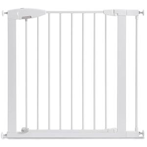 imageMunchkin Easy Close Pressure Mounted Baby Gate for Stairs Hallways and Doors Walk Through with Door Metal White 35x295 Inch Pack of 1White