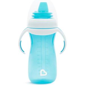 imageMunchkin Gentle Transition Sippy Cup with Trainer Handles 10 Ounce Purple and PinkBlue