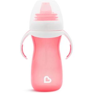 imageMunchkin Gentle Transition Sippy Cup with Trainer Handles 10 Ounce Purple and PinkPink