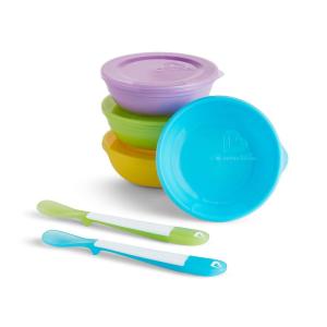 imageMunchkin LoveaBowls 10 Piece Baby Feeding Set Includes Bowls with Lids and Spoons Multicolor10 Piece Set
