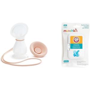 imageMunchkin Manual Silicone Breast Pump and 36 Cleaning Wipes
