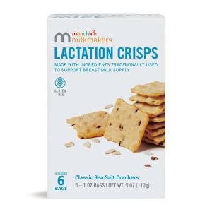 imageMunchkin Milkmakers Lactation Cheddar Crisps for Breastfeeding Moms with Oats and Flax 6 CountSea Salt Crisps