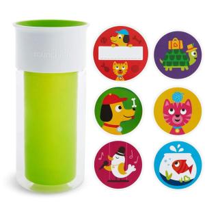 imageMunchkin Miracle 360 Insulated Sippy Cup Includes Stickers to Customize Cup 9 Ounce GreenGreen