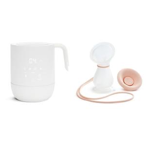 imageMunchkin Precision Baby Bottle Warmer and Manual Silicone Breast Pump  Postpartum Set for Nursing or Combo Formula FeedingBottle Warmer  Breast Pump