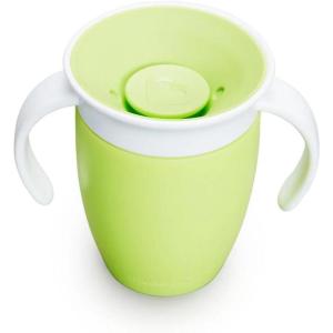 imageMunchkin Sippy Cup for 6 Month Old and Up Spill Proof Miracle 360 Toddler Cups with Transition Handles 7 Ounce 2 Pack BlueGreenLime
