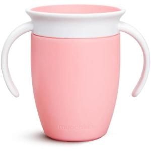 imageMunchkin Sippy Cup for 6 Month Old and Up Spill Proof Miracle 360 Toddler Cups with Transition Handles 7 Ounce 2 Pack BlueGreenRose