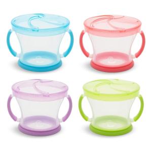 imageMunchkin Snack Catcher Toddler Snack Cups 4 Pack BlueGreenPinkPurple