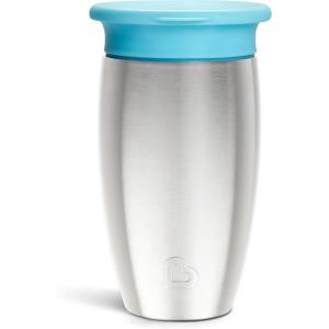 imageMunchkin Stainless Steel Sippy Cups for Toddlers 13 Spill Proof Miracle 360 Cup Insulated 10 Ounce GreenBlue