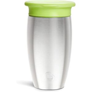 imageMunchkin Stainless Steel Sippy Cups for Toddlers 13 Spill Proof Miracle 360 Cup Insulated 10 Ounce GreenGreen