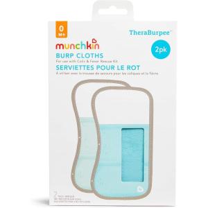 imageMunchkin TheraBurpee Colic ampamp Fever Rescue Kit with Hot ampamp Cold Therapy Burp Cloths2 Count Pack of 1