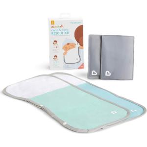 imageMunchkin TheraBurpee Colic ampamp Fever Rescue Kit with Hot ampamp Cold Therapy Burp Cloths4 Piece Set