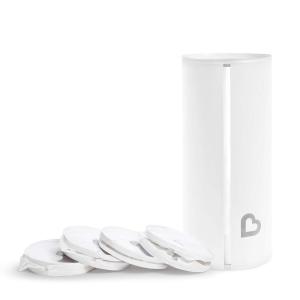 imageMunchkin Toss Portable Disposable Diaper Pail Holds up to 150 Newborn Diapers 5 Pack White5 Count Pack of 1