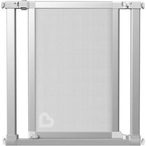 imageMunchkin Vibe Baby Gate Turn Key Mounted Safety Gate for Stairs Hallways and Doors Walk Through with Door Mesh and Steel Silver Ice  29x405 Inch Pack of 1