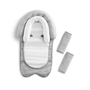 imageMunchkin XtraGuard Head Support ampamp Strap Cover for Baby Car Seats with SilverIon Technology DotsLight Grey